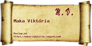 Maka Viktória névjegykártya